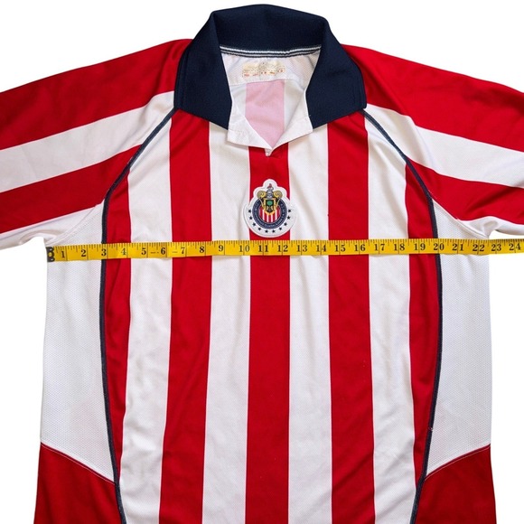 Vintage 90s Chivas De Guadalajara Soccer Jersey Mens XL Collared Mexico Number 7 - Picture 6 of 8